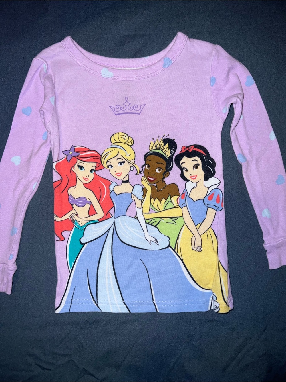 Princess long sleeve pajama top only